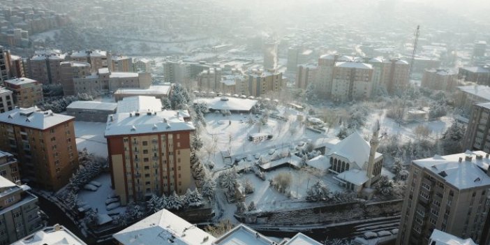 Beyaza bürünen Kağıthane’den kartpostallık fotoğraflar