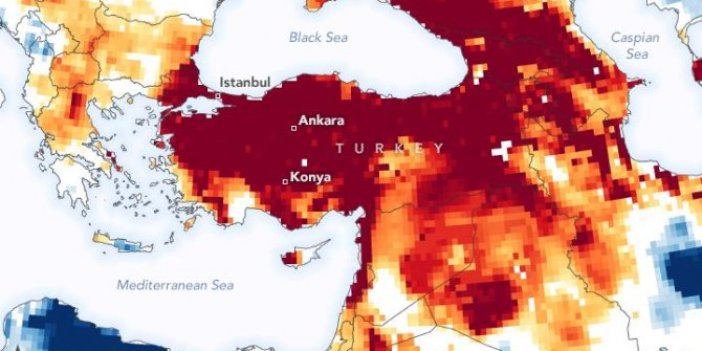 Türkiye'nin kuraklık tehdidindeki  boyutu  vah ki ne vah. NASA yer altı sularındaki tehlikeyi ortaya çıkardı
