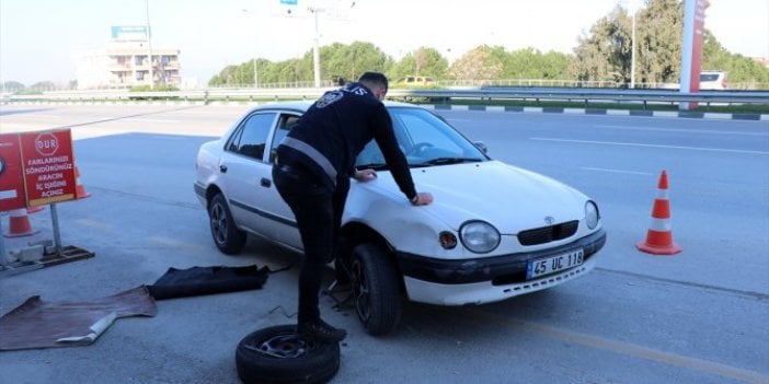 Kadın şoförün yardımına polis koştu