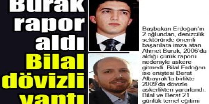 Burak rapor aldı Bilal dövizli yaptı