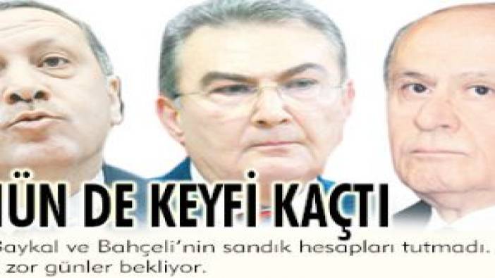 Üçünün de keyfi kaçtı