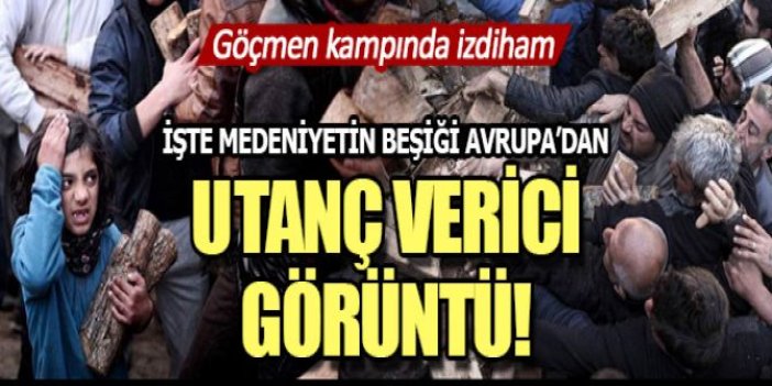 Göçmen kampında utandıran görüntü!