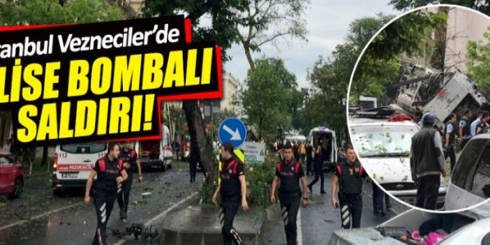 İstanbul - Vezneciler'de polis otobüsüne saldırı!