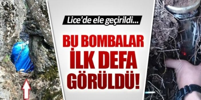 Lice'de ele geçirilen bu bombalar ilk kez görüldü