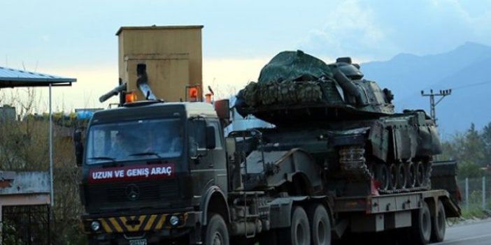 Tanklar Hatay'a ulaştı