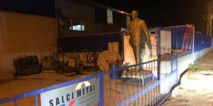 Samsun'da Polis Meslek Yüksek Okulu'ndaki Atatürk heykelini hurdacıya sattılar
