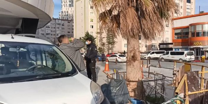 Bir araba sopa yedi gazoz içerek polisi bekledi