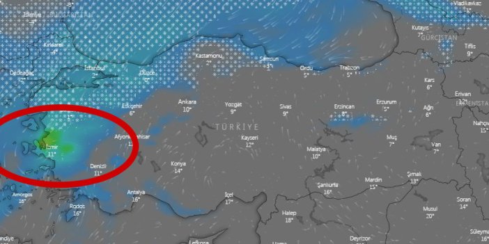 İzmir'e yeniden uyarı yapıldı. İstanbul'u kar İzmir'i fırtına vuracak