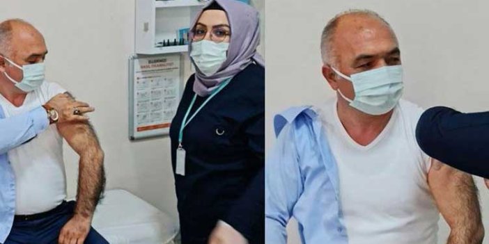 52 yaşındaki AKP'li Belediye Başkanı aşı oldu. Siz sıra bekleye durun