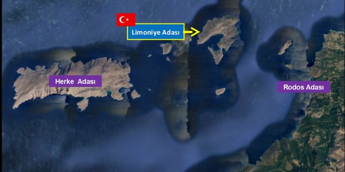 Yunanistan 20. adamızı işgal etti. Limoniye Adası'nda Yunan ve Bizans bayrağı dalgalanıyor