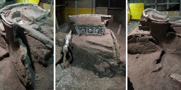 İtalyan arkeologlar villanın ahırında sönmüş lavların içinde buldu. Hiç bozulmadan duruyordu