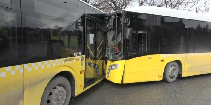 Başakşehir'de İETT otobüsleri çarpıştı