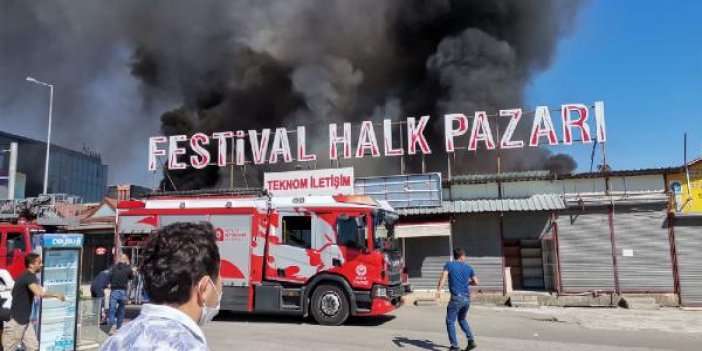 Antalya Festival Çarşısı'nda yangın