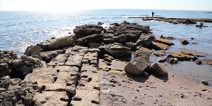 Sular çekilince Antik Kent Limanı ortaya çıktı