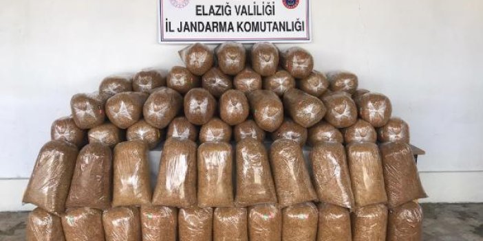 Elazığ'da 426 kilo kaçak tütün ele geçirildi