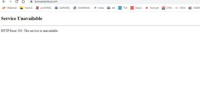 Borsa İstanbul’un sitesi çöktü