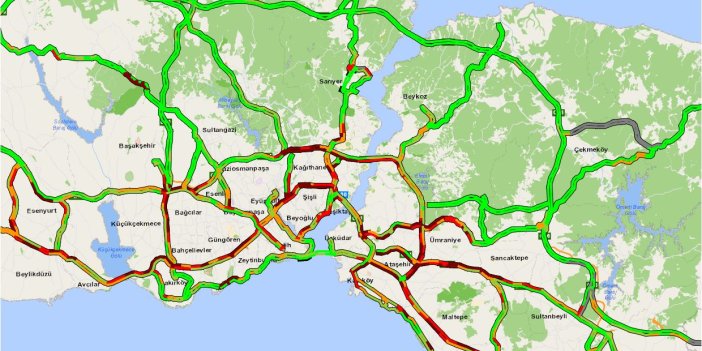 İstanbul'da trafik doluluğu yüzde 76'ya ulaştı