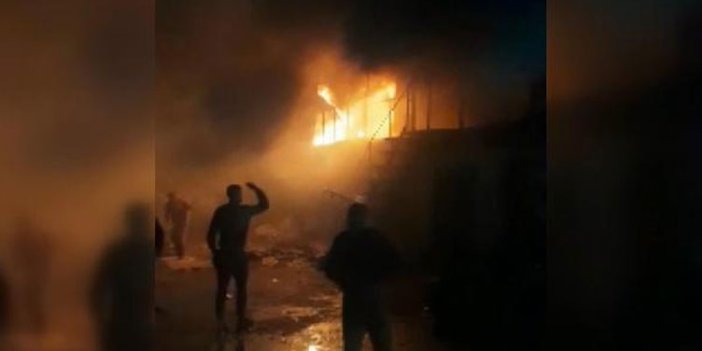 İstanbul'da faciadan dönüldü. İşçilerin uyuduğu konteyner alev alev yandı