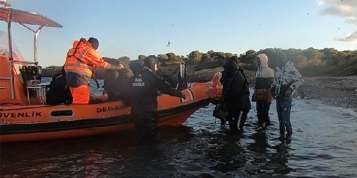 Balıkesir’de 65 kaçak göçmen kurtarıldı
