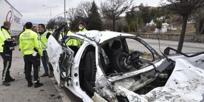 Kırıkkale'de trafik kazası: 1'i polis 2 yaralı