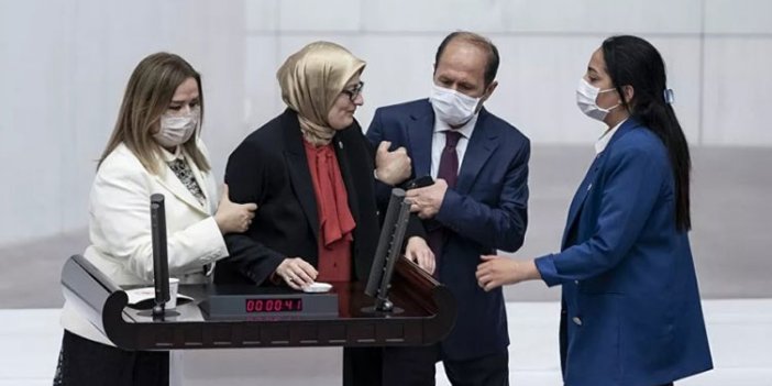 AKP'li vekil meclis kürsüsünde fenalaştı