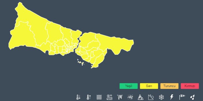 İstanbul için sarı alarm. Meteoroloji peş peşe uyardı