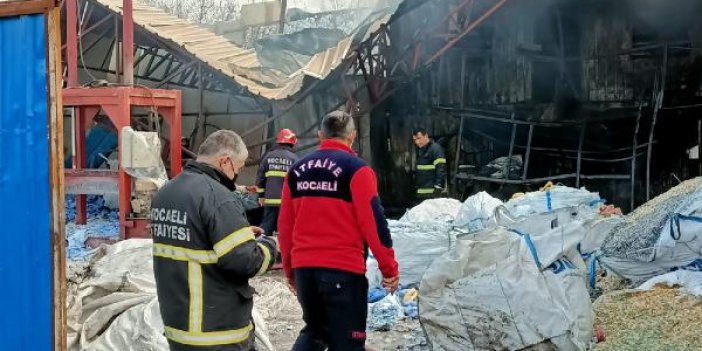 Gebze'de atık ayrıştırma tesisinde yangın