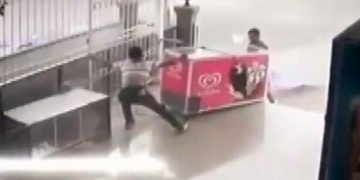Firar eden dondurma dolabını yakalayan marketçi konuştu