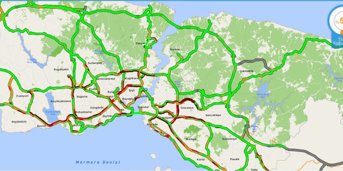 Yasak öncesi İstanbul trafiğinde yoğunluk