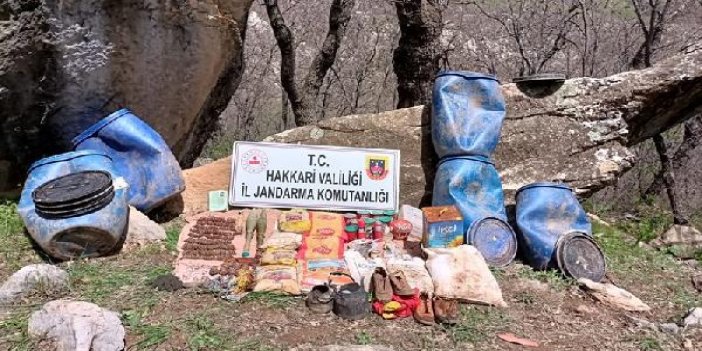 PKK'ya ait muhimmat ve yaşam malzemesi ele geçirildi