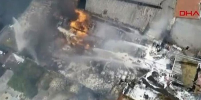 Fatih'te emniyete ait depoda yangın