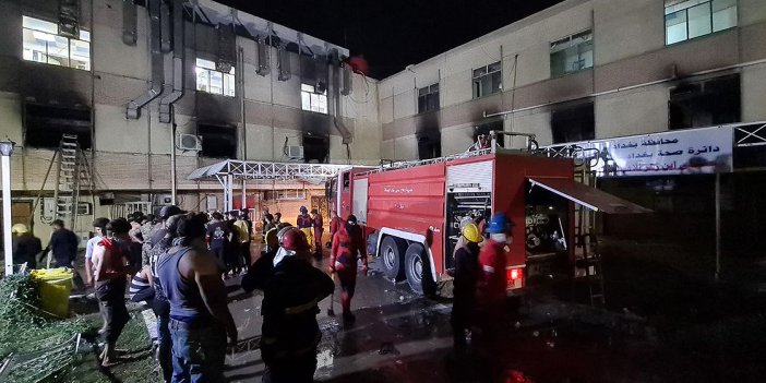 Bağdat'ta pandemi hastanesindeki yangında ölü sayısı 82'ye yükseldi