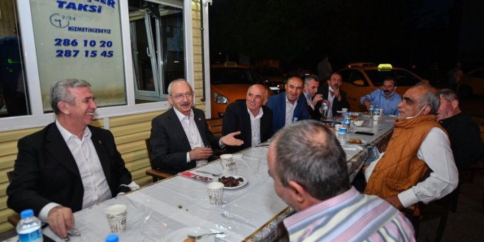 Kılıçdaroğlu ve Mansur Yavaş taksici esnafı ile iftar yaptı