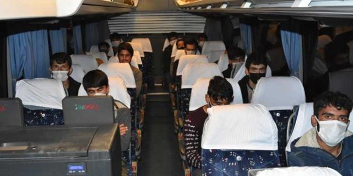 Otobüste 25 kaçak yakalandı