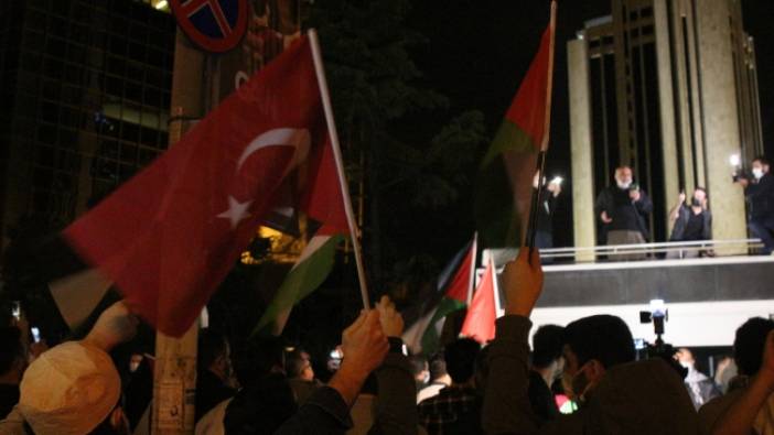 İsrail Başkonsolosluğu önünde protesto (08 Mayıs 2021)