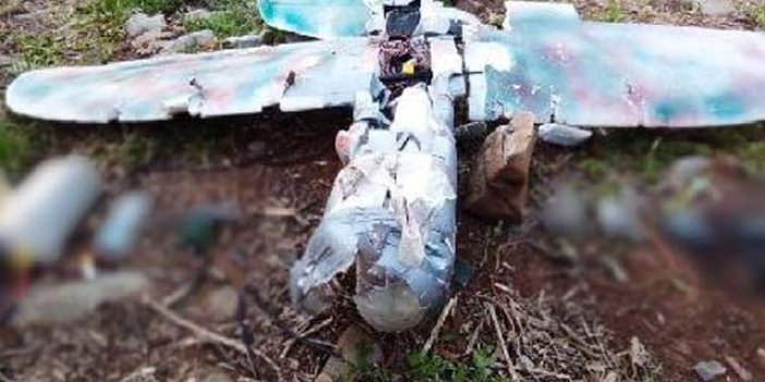 PKK'nın maket uçağı, vurularak düşürüldü