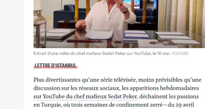 Sedat Peker Fransız Basınına da manşet oldu. Fransa’da en çok okunan haber