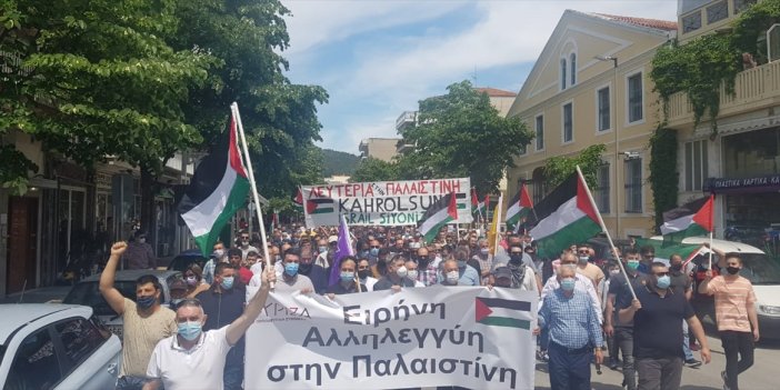 İskeçe'de Filistin’e destek gösterisi