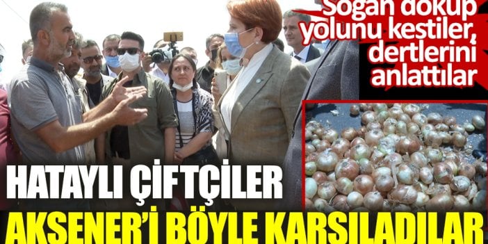 Hataylı çiftçiler Akşener'i böyle karşıladılar