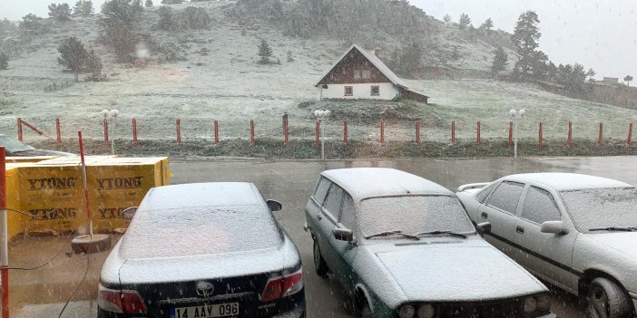 Bolu'ya yaz başında kar yağdı