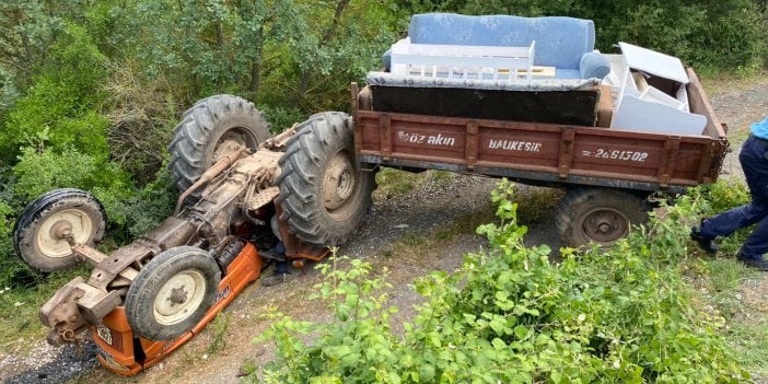 Balıkesir'de traktör kazası
