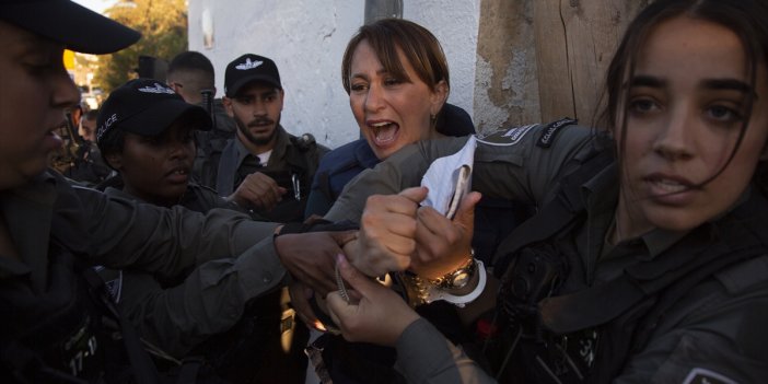 İsrail polisinden Filistinlilere destek eylemine sert müdahale