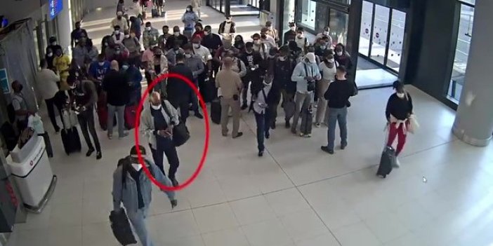 İstanbul Havalimanı'nda görüntüleri inceleyen polisler şaşkına döndü