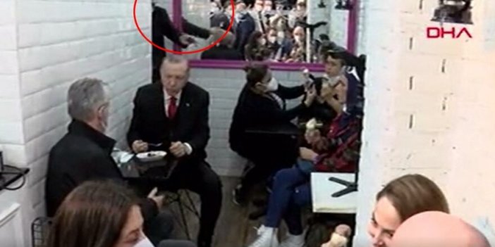 Erdoğan'ın korumasından bacak bacak üstüne atan kadına uyarı
