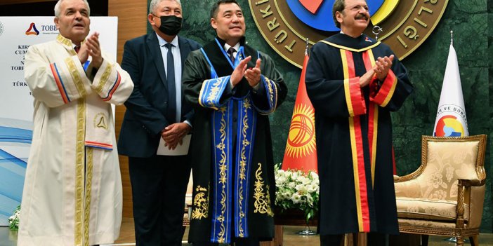 Kırgız Cumhuriyeti Cumhurbaşkanı'na fahri doktora