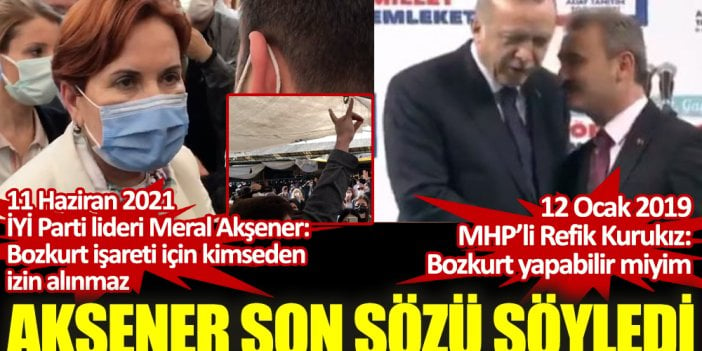 Akşener son sözü söyledi: Bozkurt işareti yapmak için kimseden izin almayın