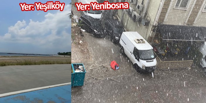 Hayırdır İnşallah. İstanbul Yeşilköy güllük gülistanlık. Yenibosna’da dolu ve sel