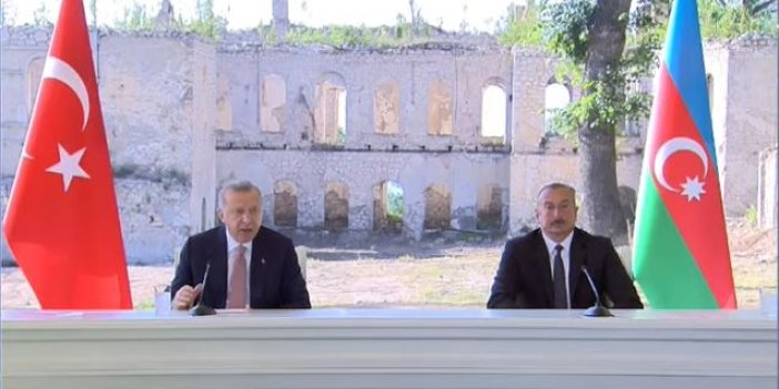 Erdoğan ve Aliyev Şuşa Beyannamesi'ni imzaladı