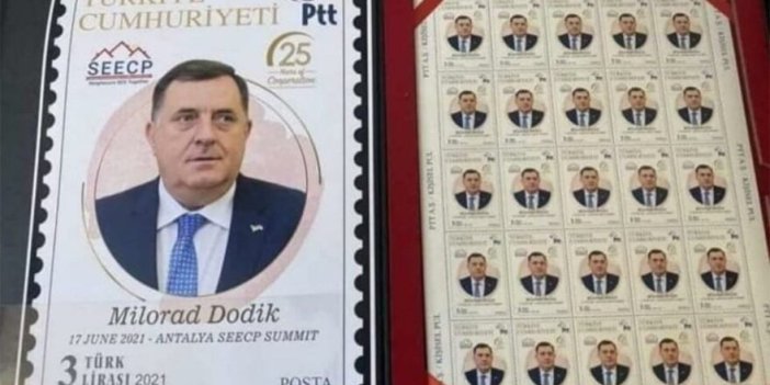 PTT'de büyük skandal... PTT’nin puluna Sırpların yaptığı katliamı inkar eden Milorad Dodik’in resminin bastılar