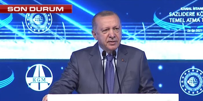 Cumhurbaşkanı Erdoğan'dan muhalefete Kanal İstanbul çıkışı: ''Parasını ödemezseniz tahkim yoluyla söke söke alırlar''